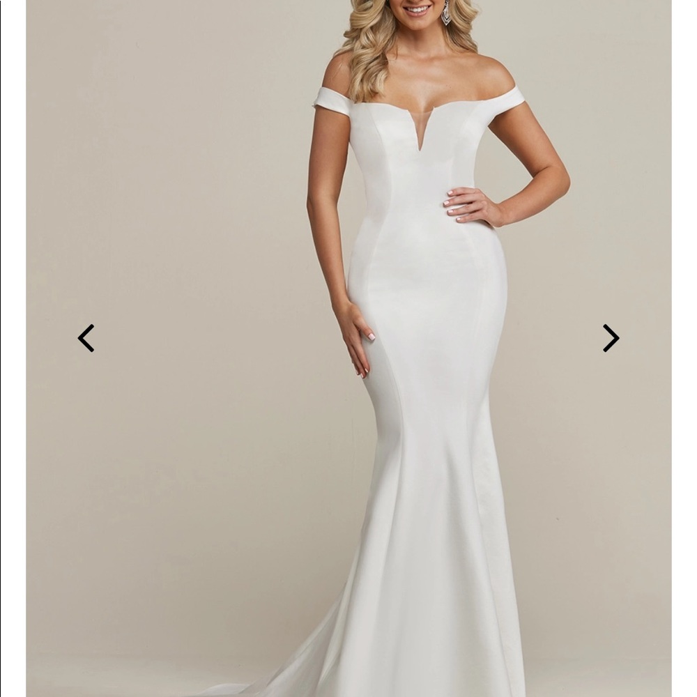 Wedding Dress with Lace Button Up Back